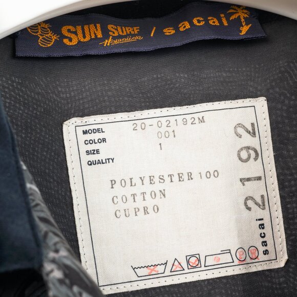 Sacai x Sun Surf Grey Diamond Head Tropical Shirt - Picture 5 of 15